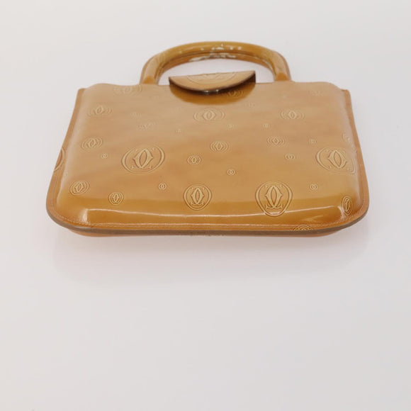 CARTIER Must Line Shoulder Bag Leather 5 Set Bordeaux Beige Auth 189700