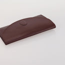 CARTIER Must Line Shoulder Bag Leather 5 Set Bordeaux Beige Auth 189700-19