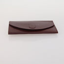 CARTIER Must Line Shoulder Bag Leather 5 Set Bordeaux Beige Auth 189700-20