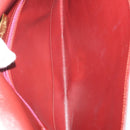 CARTIER Must Line Shoulder Bag Leather 5 Set Bordeaux Beige Auth 189700-21