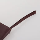 CARTIER Must Line Shoulder Bag Leather 5 Set Bordeaux Beige Auth 189700-25