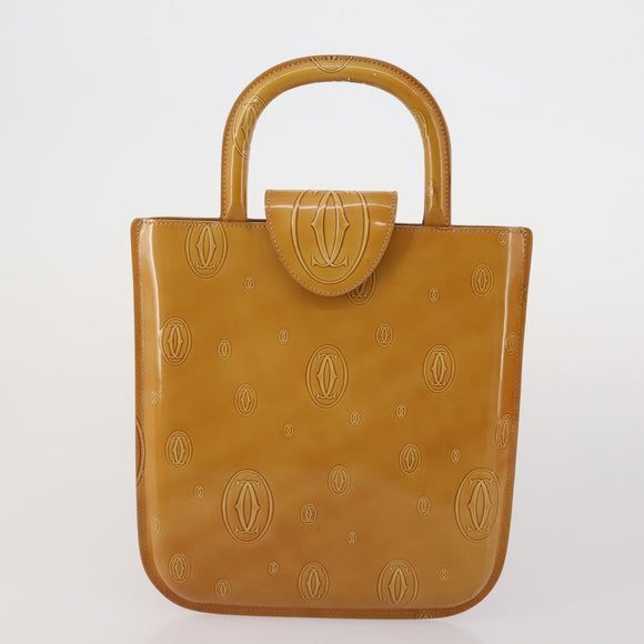 CARTIER Must Line Shoulder Bag Leather 5 Set Bordeaux Beige Auth 189700