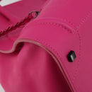 CELINE Luggage Phantom Hand Bag Leather Pink Silver Auth 189707A-11