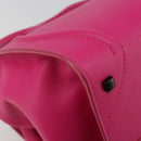 CELINE Luggage Phantom Hand Bag Leather Pink Silver Auth 189707A-13