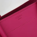 CELINE Luggage Phantom Hand Bag Leather Pink Silver Auth 189707A-14