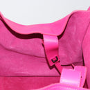 CELINE Luggage Phantom Hand Bag Leather Pink Silver Auth 189707A-16