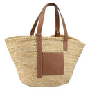 LOEWE Tote Bag Raffia Beige Auth 189709A-1