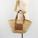 LOEWE Tote Bag Raffia Beige Auth 189709A-24