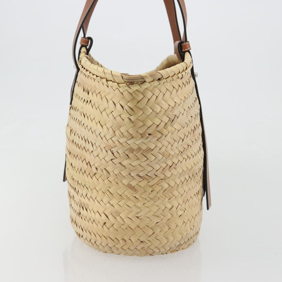 LOEWE Tote Bag Raffia Beige Auth 189709A