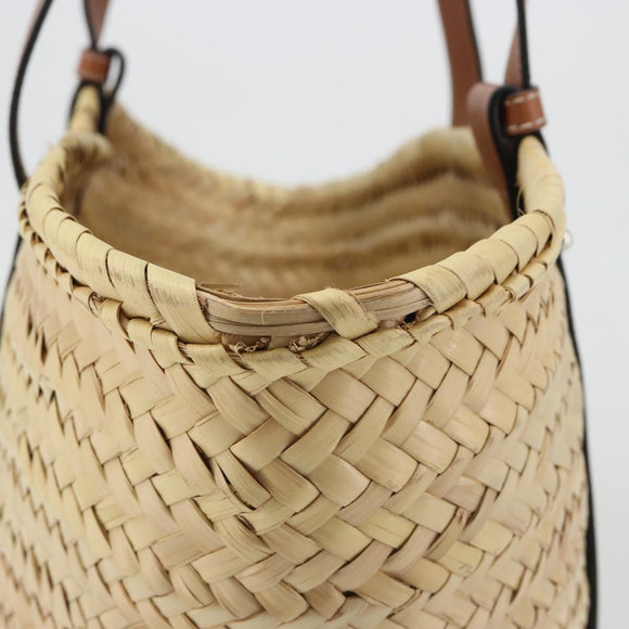 LOEWE Tote Bag Raffia Beige Auth 189709A