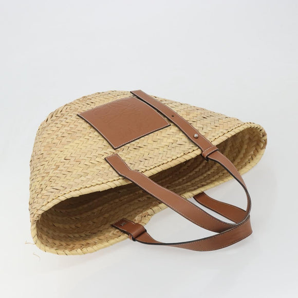 LOEWE Tote Bag Raffia Beige Auth 189709A
