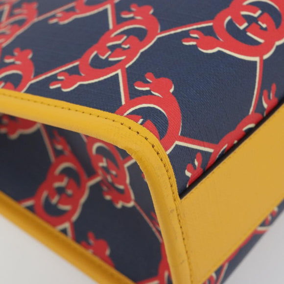 GUCCI GG Supreme Children's Hand Bag PVC Navy 605614 Auth 189710M