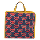 GUCCI GG Supreme Children's Hand Bag PVC Navy 605614 Auth 189710M-2