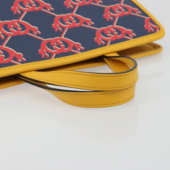 GUCCI GG Supreme Children's Hand Bag PVC Navy 605614 Auth 189710M