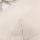 PRADA Hand Bag Vittero Dino Leather 2way White Gold Auth 189711A-17