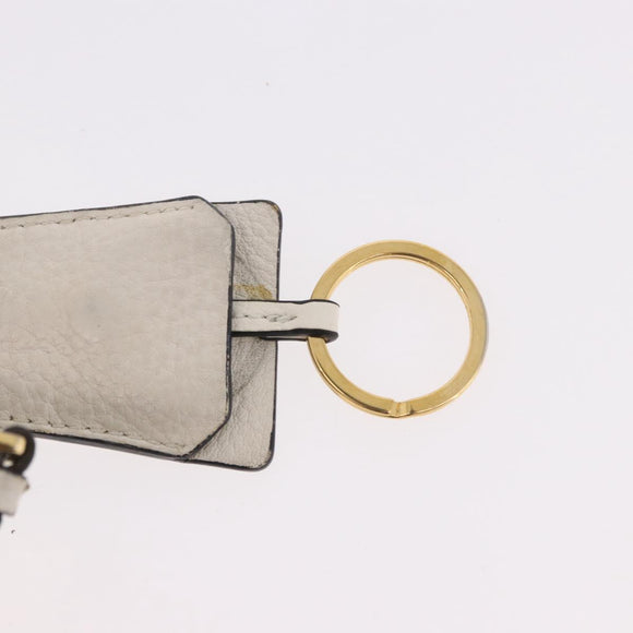 PRADA Hand Bag Vittero Dino Leather 2way White Gold Auth 189711A