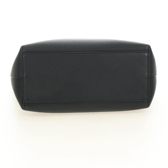 LOEWE Tote Bag Leather Black Auth 189712SV