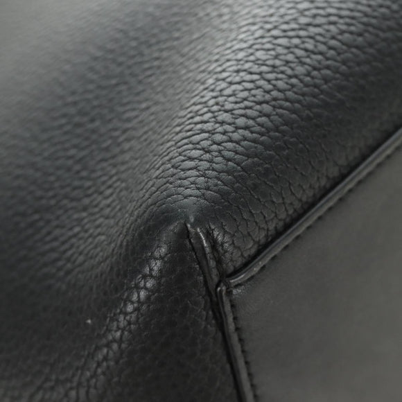 LOEWE Tote Bag Leather Black Auth 189712SV