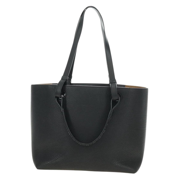LOEWE Tote Bag Leather Black Auth 189712SV
