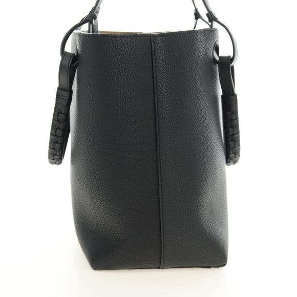 LOEWE Tote Bag Leather Black Auth 189712SV