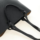 LOEWE Tote Bag Leather Black Auth 189712SV-6