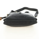 GUCCI Bamboo New Jackie Shoulder Bag Leather 2way Black Gold 246907 Auth 189713V-12