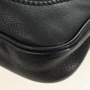GUCCI Bamboo New Jackie Shoulder Bag Leather 2way Black Gold 246907 Auth 189713V-16