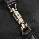 GUCCI Bamboo New Jackie Shoulder Bag Leather 2way Black Gold 246907 Auth 189713V-19