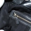 GUCCI Bamboo New Jackie Shoulder Bag Leather 2way Black Gold 246907 Auth 189713V-25