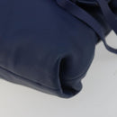 PRADA Shoulder Bag Leather Blue Silver Auth 189715A-9