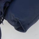 PRADA Shoulder Bag Leather Blue Silver Auth 189715A-14