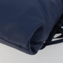 PRADA Shoulder Bag Leather Blue Silver Auth 189715A-15