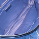 PRADA Shoulder Bag Leather Blue Silver Auth 189715A-11