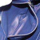 PRADA Shoulder Bag Leather Blue Silver Auth 189715A-23