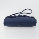 PRADA Shoulder Bag Leather Blue Silver Auth 189715A-5