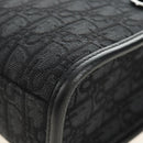 Christian Dior Trotter Canvas Safari Hand Bag 2way Black Silver Auth 189716SM-16