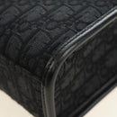 Christian Dior Trotter Canvas Safari Hand Bag 2way Black Silver Auth 189716SM-18
