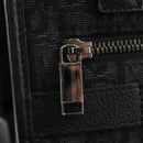 Christian Dior Trotter Canvas Safari Hand Bag 2way Black Silver Auth 189716SM-20