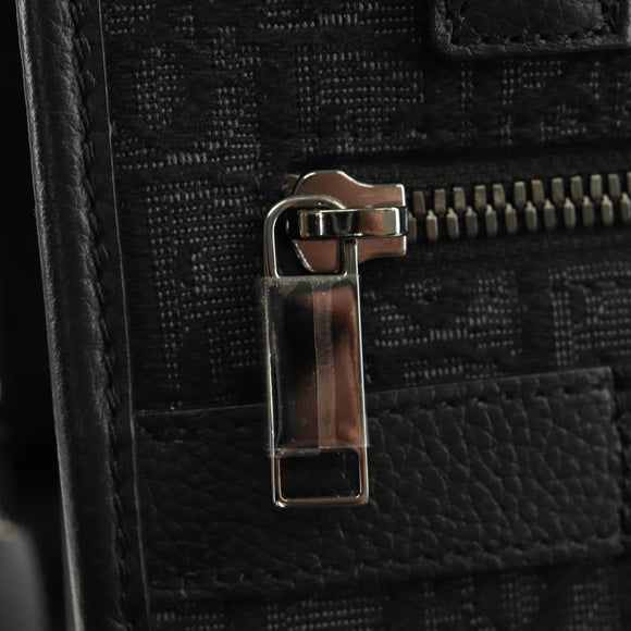 Christian Dior Trotter Canvas Safari Hand Bag 2way Black Silver Auth 189716SM