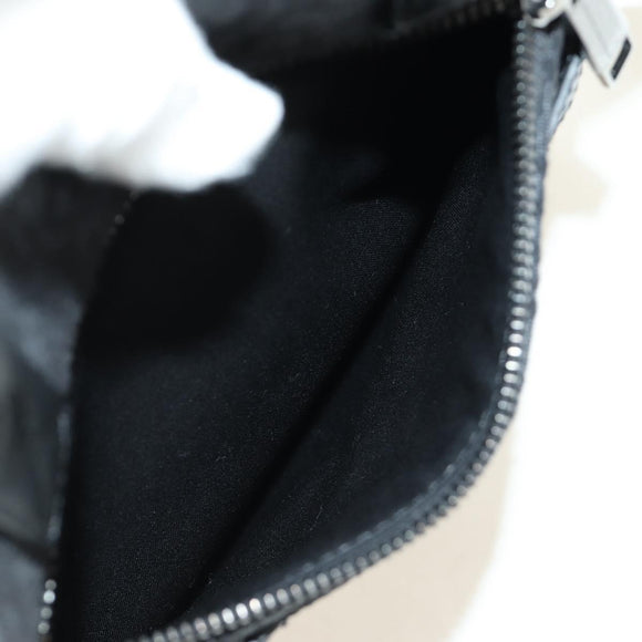 Christian Dior Trotter Canvas Safari Hand Bag 2way Black Silver Auth 189716SM