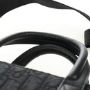 Christian Dior Trotter Canvas Safari Hand Bag 2way Black Silver Auth 189716SM-14