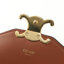 CELINE Macadam Canvas Trionfenvelope Shoulder Bag PVC Black Gold Auth 189718SM-21