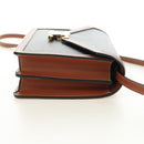 CELINE Macadam Canvas Trionfenvelope Shoulder Bag PVC Black Gold Auth 189718SM-4
