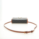 CELINE Macadam Canvas Trionfenvelope Shoulder Bag PVC Black Gold Auth 189718SM-7