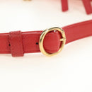 CHANEL Matelasse Chic Affinity Chain Bag Caviar Skin Red Gold CC Auth 189719M-10