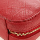 CHANEL Matelasse Chic Affinity Chain Bag Caviar Skin Red Gold CC Auth 189719M-16