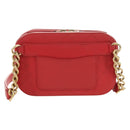 CHANEL Matelasse Chic Affinity Chain Bag Caviar Skin Red Gold CC Auth 189719M-2