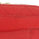 CHANEL Matelasse Chic Affinity Chain Bag Caviar Skin Red Gold CC Auth 189719M-3
