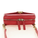 CHANEL Matelasse Chic Affinity Chain Bag Caviar Skin Red Gold CC Auth 189719M-7