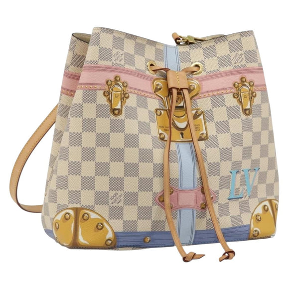 LOUIS VUITTON Damier Azur Summer Trunk Neo Noe Bag N41066 LV Auth 189720SM